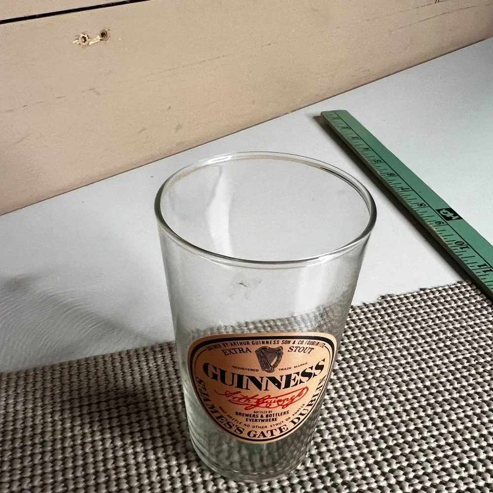 Vintage Guinness Extra Stout Beer Glass St James Gate Dublin Made in Ireland